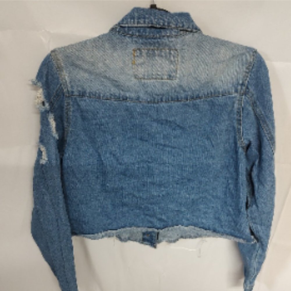 Between Us Large Distressed Jean Jacket - Picture 3 of 4
